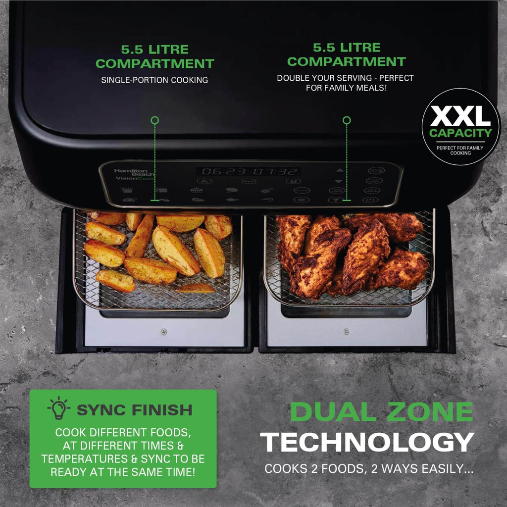 HAMILTON BEACH - VisionCook 11L Digital Dual Air Fryer Oven - HB2116A - Kitchenary