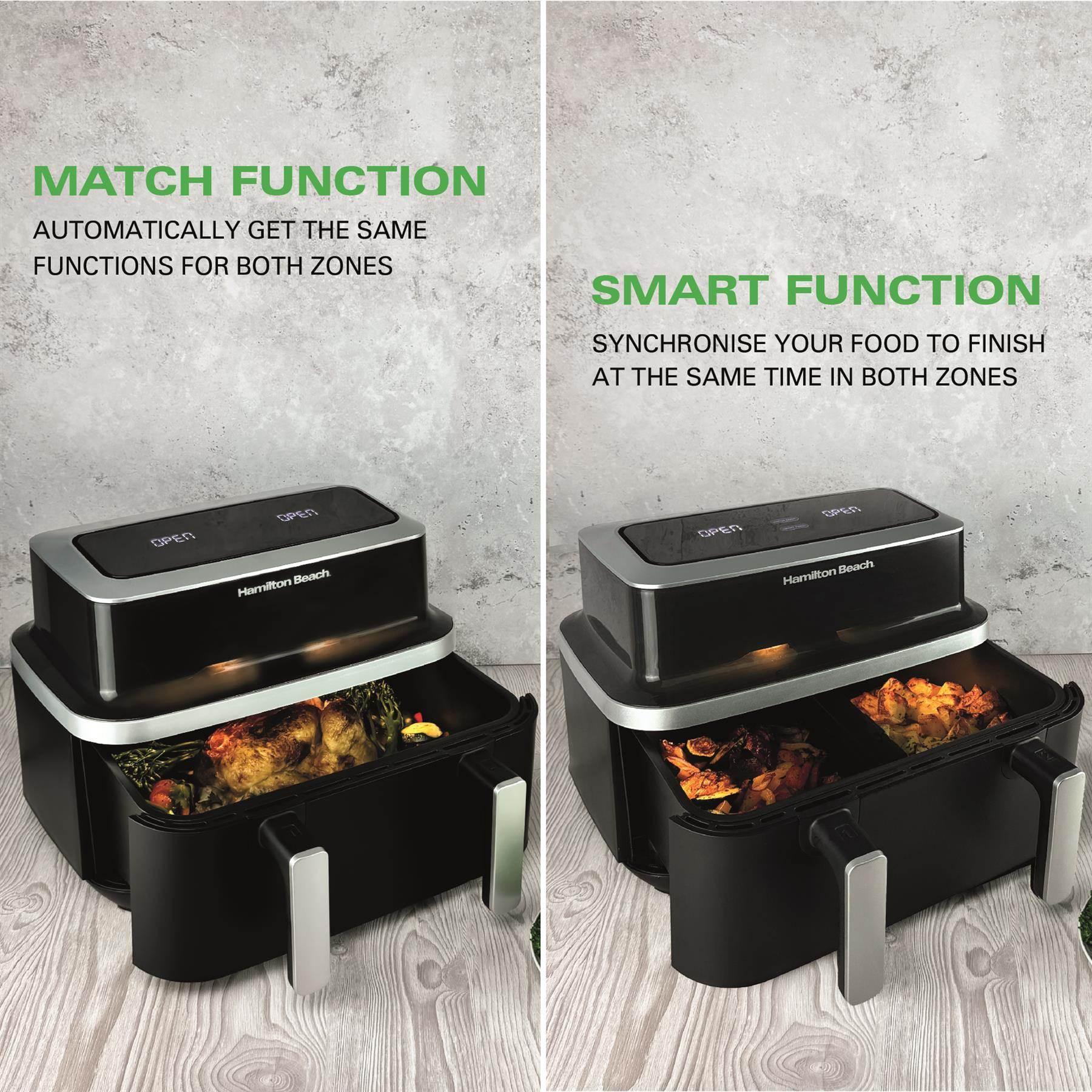 HAMILTON BEACH - VisionCook 9L Dual Air Fryer - HB700VCGS - Kitchenary