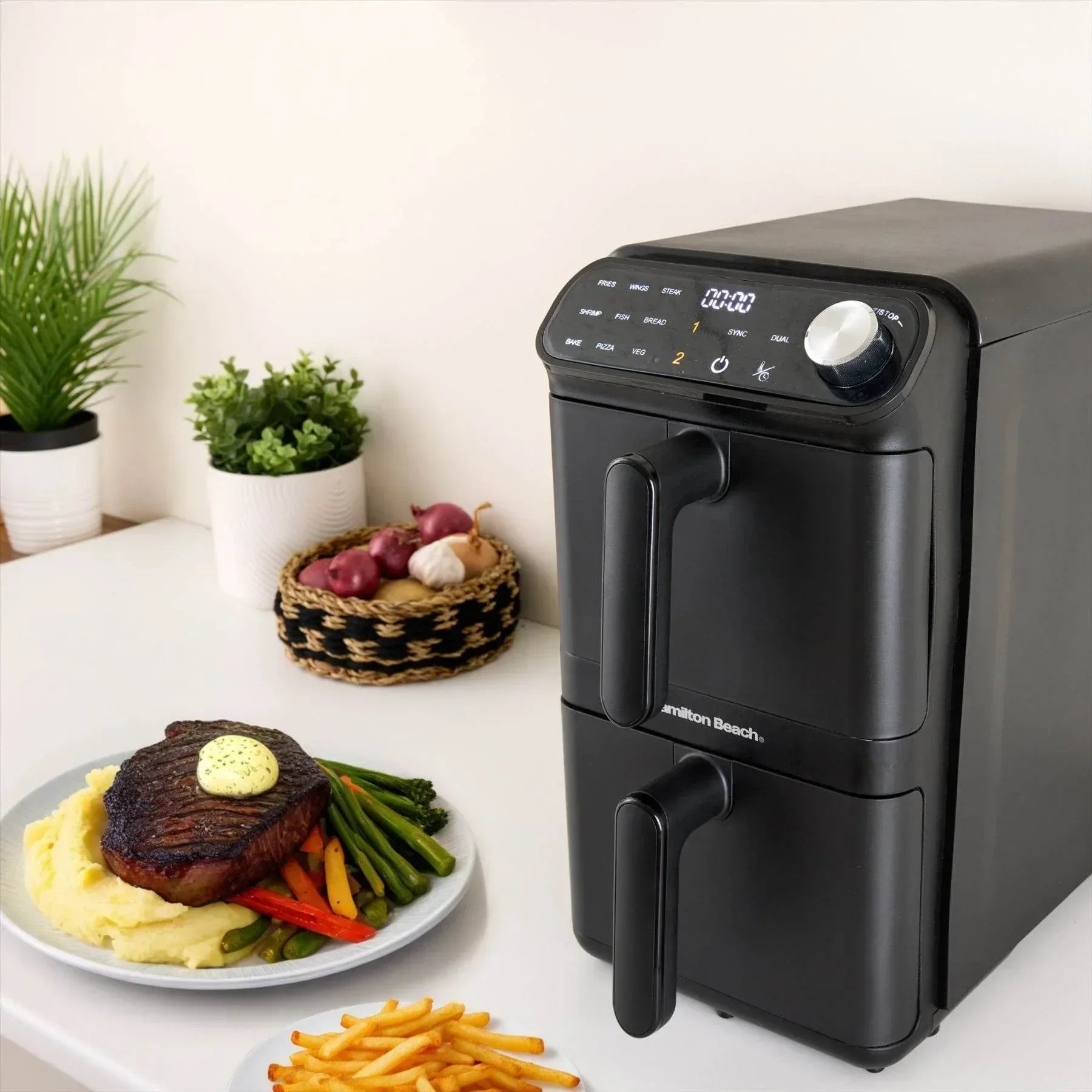 HAMILTON BEACH - XXL Dual Stack 2 Drawer Air Fryer - HBA11B - Kitchenary