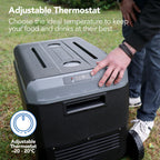 IGENIX - 50L Portable Fridge Freezer - Black - IGBF04000B - Kitchenary