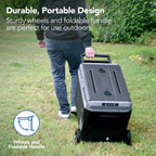 IGENIX - 50L Portable Fridge Freezer - Black - IGBF04000B - Kitchenary