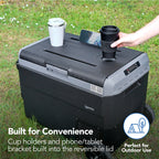 IGENIX - 50L Portable Fridge Freezer - Black - IGBF04000B - Kitchenary