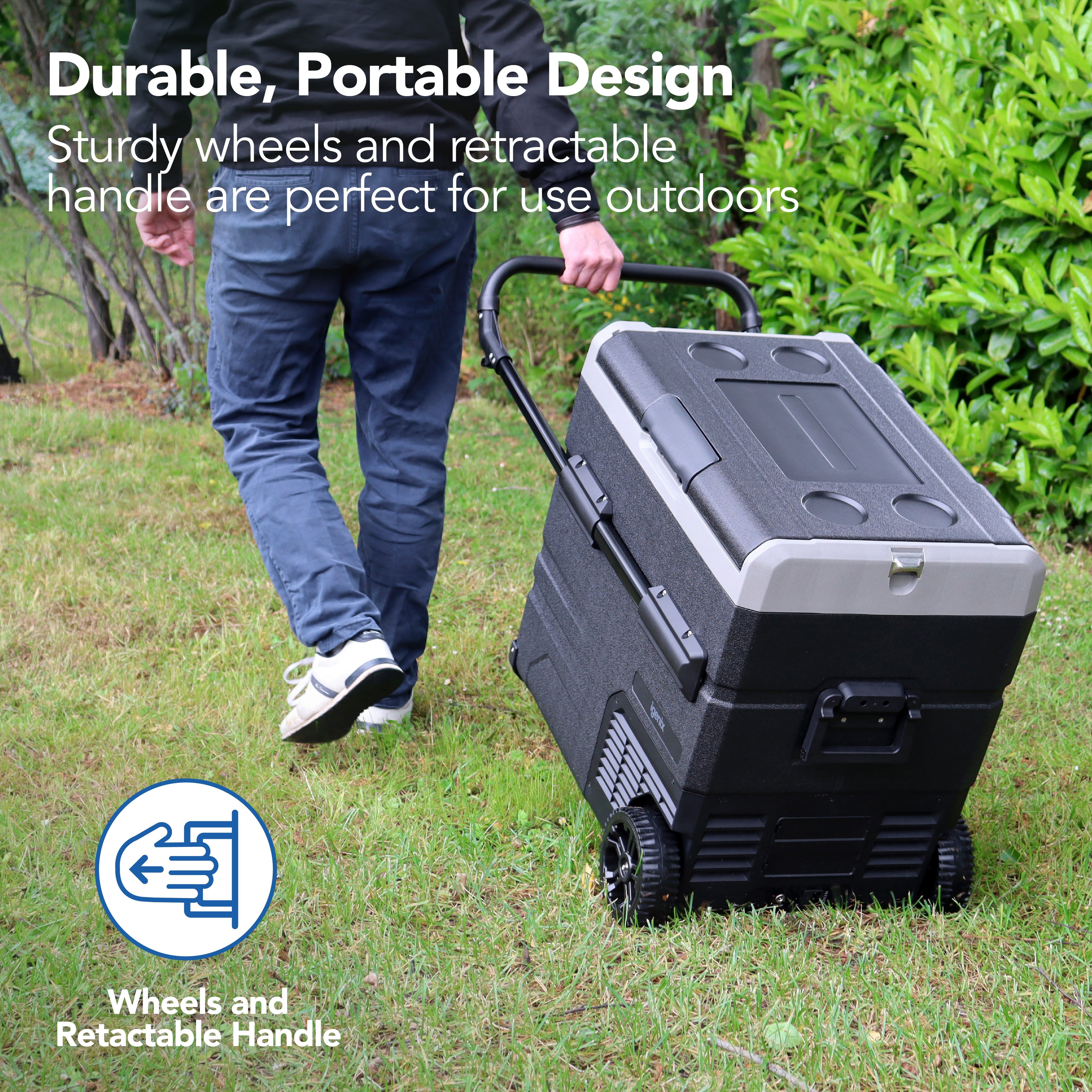 IGENIX - 60L Portable Fridge Freezer - Black - IGBF03667B - Kitchenary