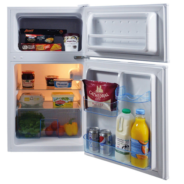 IGENIX - 96 Litre 47cm Under Counter Fridge Freezer - White - IG347FF - Kitchenary