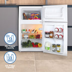 IGENIX - 96 Litre 47cm Under Counter Fridge Freezer - White - IG347FF - Kitchenary