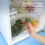 IGENIX - 96 Litre 47cm Under Counter Fridge Freezer - White - IG347FF - Kitchenary