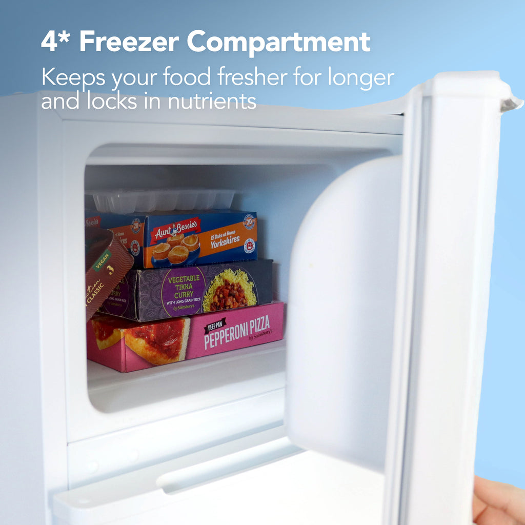 IGENIX - 96 Litre 47cm Under Counter Fridge Freezer - White - IG347FF - Kitchenary