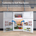 IGENIX - 96 Litre 47cm Under Counter Fridge Freezer - White - IG347FF - Kitchenary