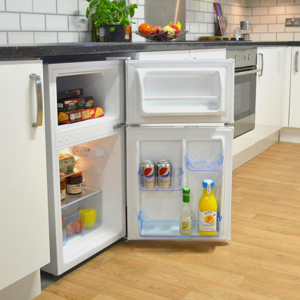 IGENIX - 96 Litre 47cm Under Counter Fridge Freezer - White - IG347FF - Kitchenary