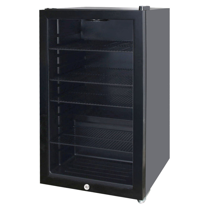 IGENIX - 98L UNDER COUNTER DRINKS FRIDGE BLACK - IGBF098UCB - Kitchenary