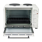 IGENIX - Electric Mini Oven with Double Hotplates - White - IG7145 - Kitchenary