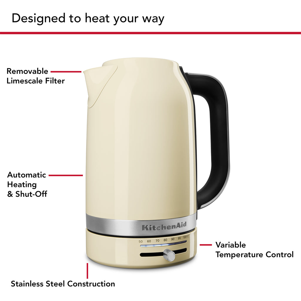 KITCHENAID - 1.7L Kettle - Almond Cream - 5KEK1701BAC - Kitchenary