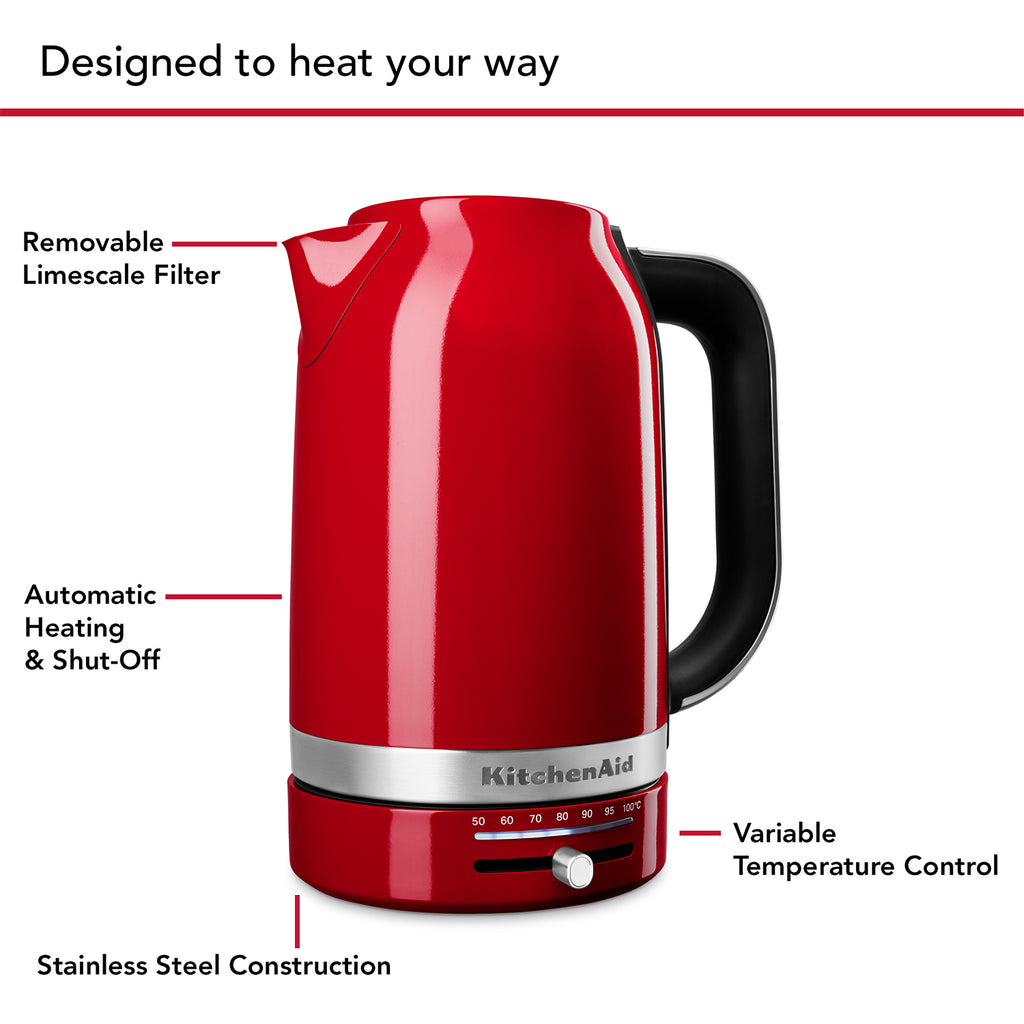 KITCHENAID - 1.7L Kettle - Empire Red - 5KEK1701BER - Kitchenary