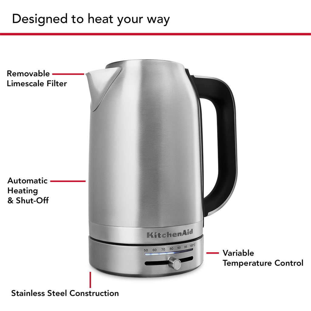 KITCHENAID - 1.7L Kettle - Stainless Steel - 5KEK1701BSX - Kitchenary