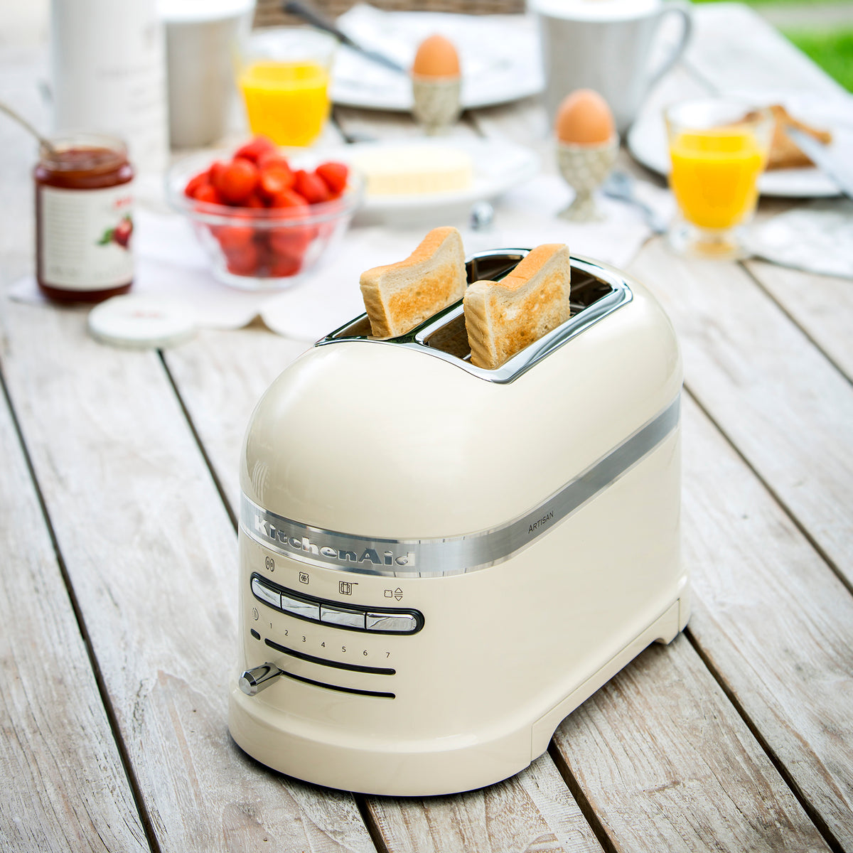 KITCHENAID - 2 Slice Artisan Toaster - Almond Cream - 5KMT2204BAC - Kitchenary