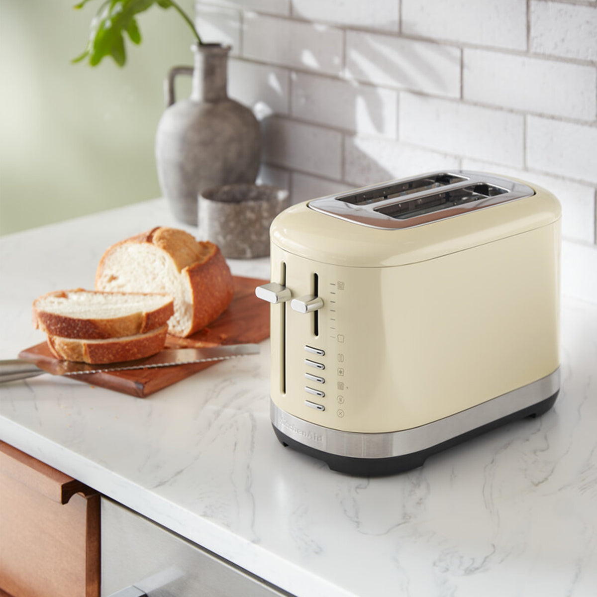 KITCHENAID - 2 Slice Toaster - Almond Cream - 5KMT2109BAC - Kitchenary