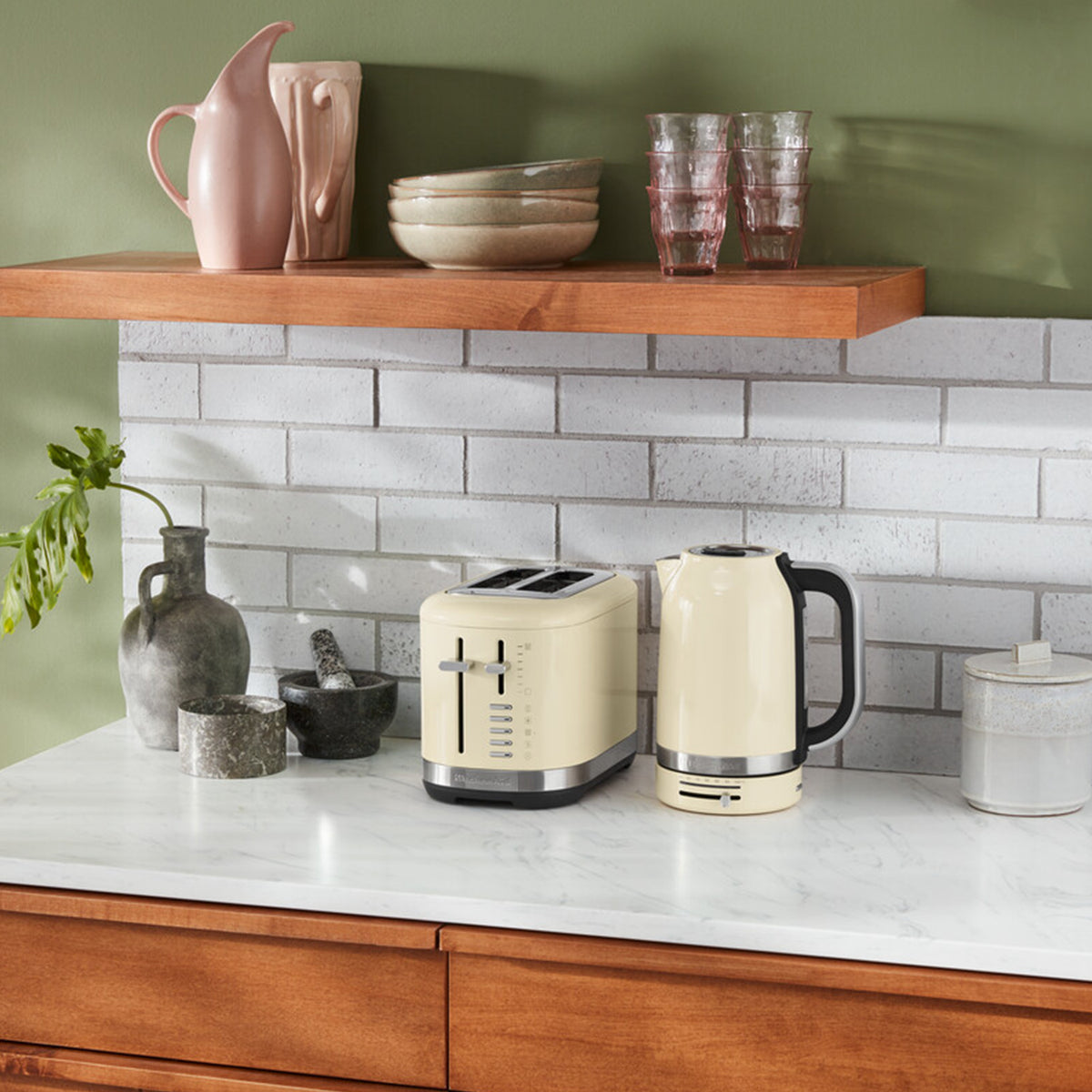 KITCHENAID - 2 Slice Toaster - Almond Cream - 5KMT2109BAC - Kitchenary
