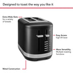 KITCHENAID - 2 Slice Toaster - Matte Black - 5KMT2109BBM - Kitchenary