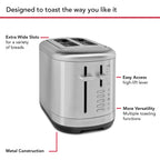 KITCHENAID - 2 Slice Toaster - Stainless Steel - 5KMT2109BSX - Kitchenary
