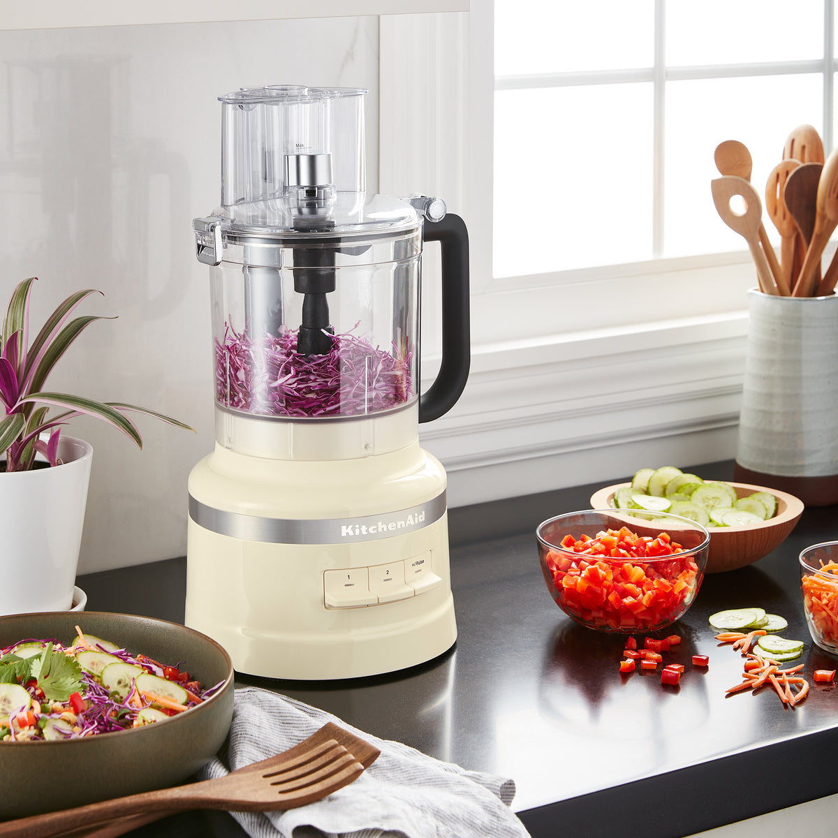 KITCHENAID - 3.1L Food Processor - Almond Cream - 5KFP1319BAC - Kitchenary