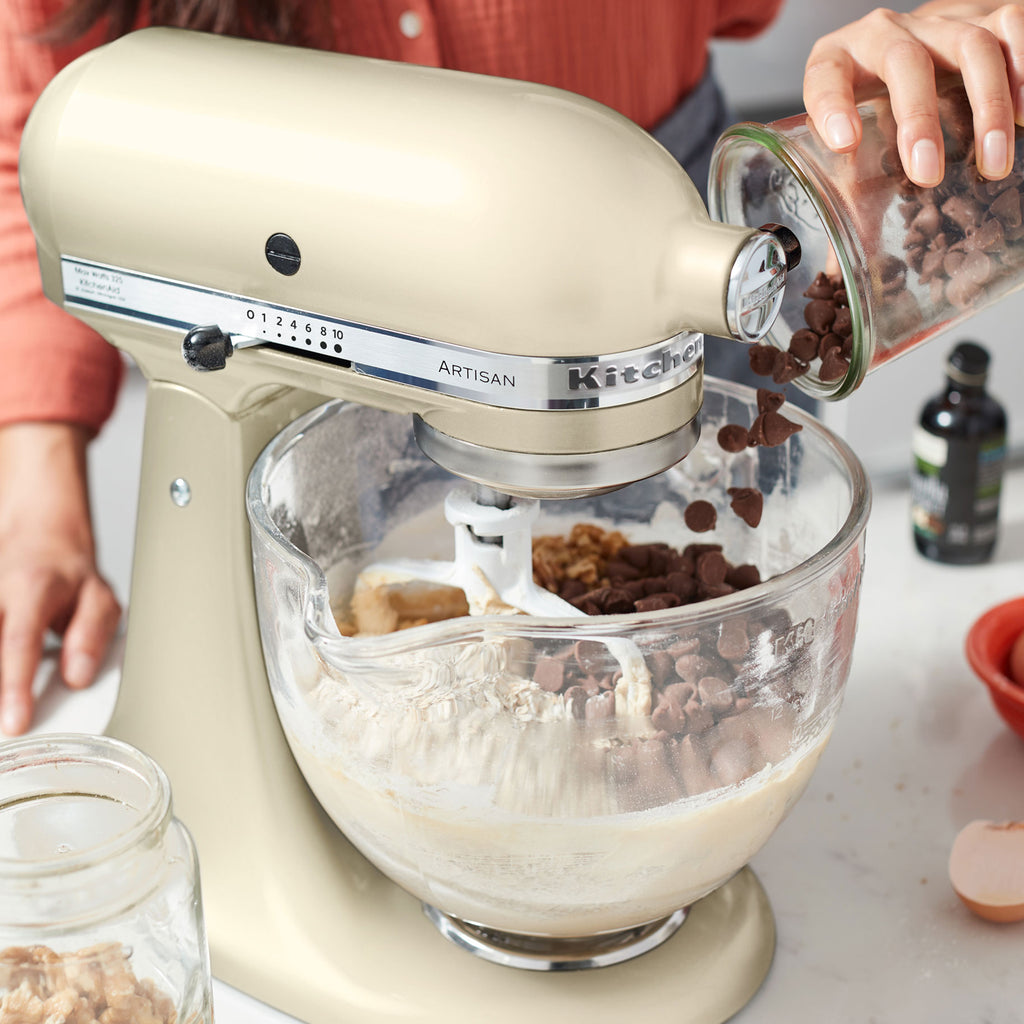 KITCHENAID - 4.7L Artisan Stand Mixer with Accessories - Almond Cream - 5KSM175PSBAC - Kitchenary