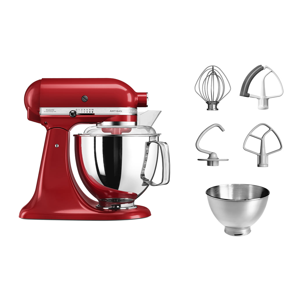 KITCHENAID - 4.7L Artisan Stand Mixer with Accessories - Empire Red - 5KSM175PSBER - Kitchenary