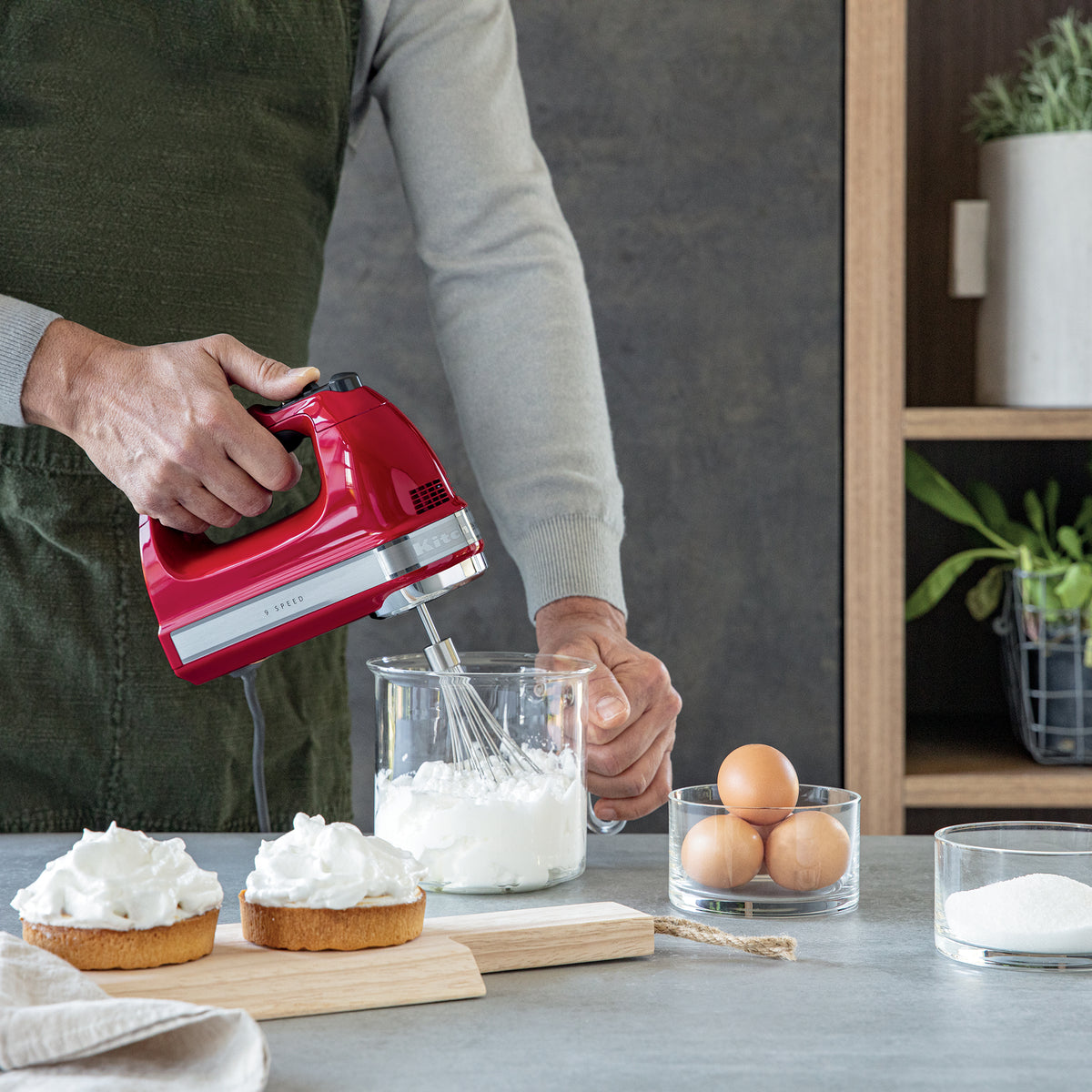 KITCHENAID - 9 Speed Hand Mixer - Empire Red - 5KHM9212BER - Kitchenary