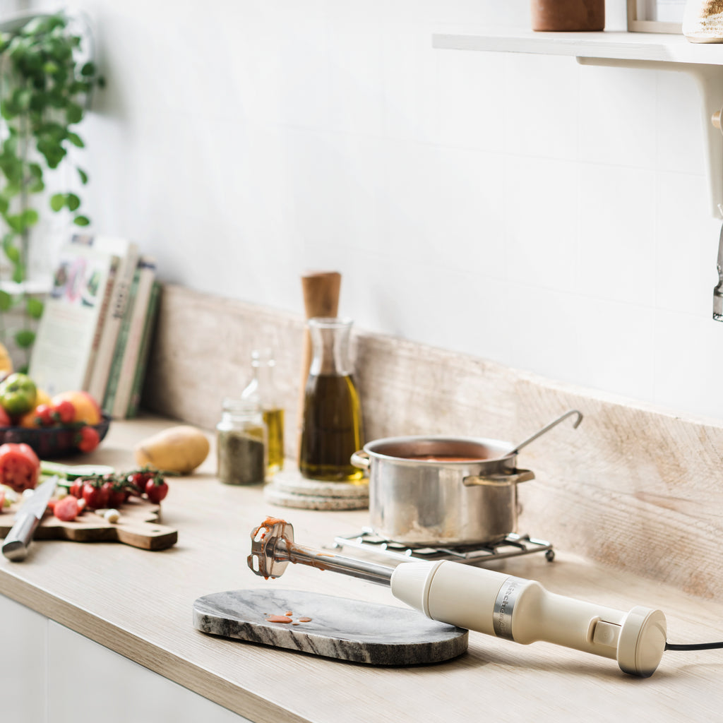 KITCHENAID - Hand Blender with Accessories - Almond Cream - 5KHBV83BAC - Kitchenary