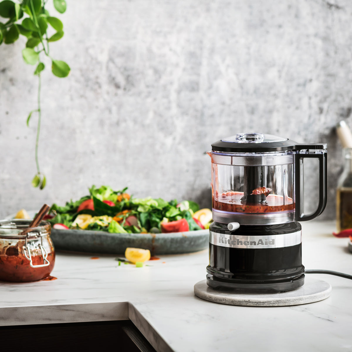KITCHENAID - Mini Food Chopper - Onyx Black - 5KFC3516BOB - Kitchenary