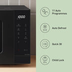 PANASONIC - 20L 800W Compact Microwave Oven Black - NN-ST22QMBPQ - Kitchenary