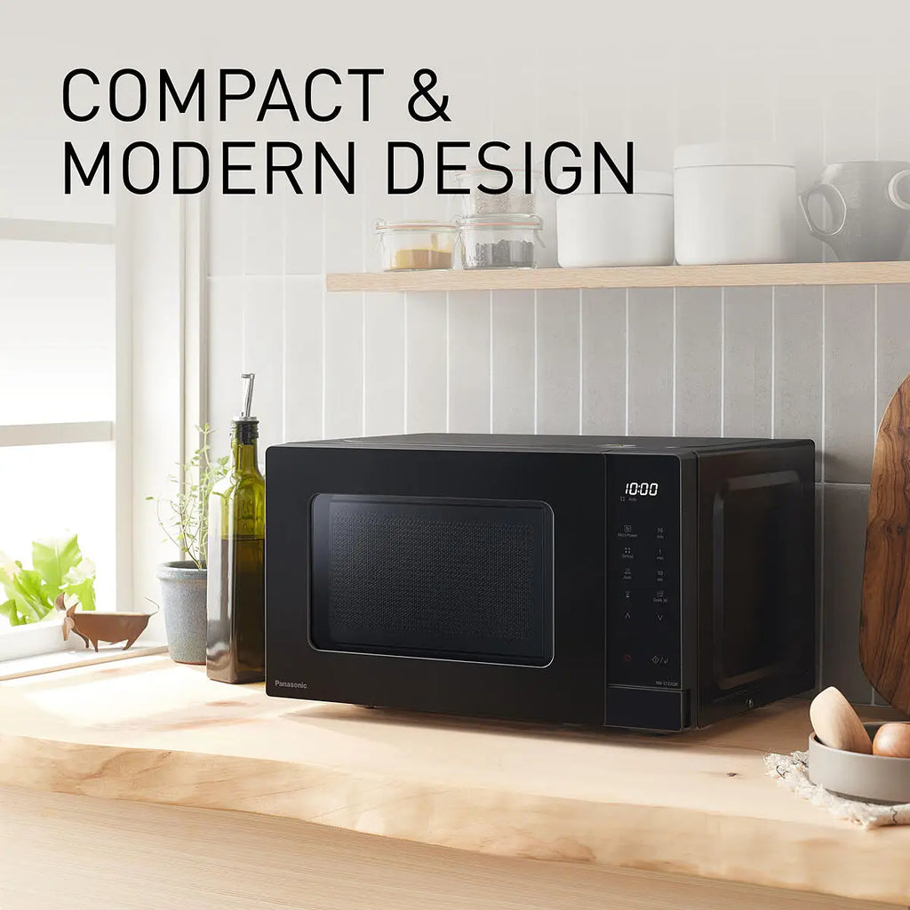PANASONIC - 20L 800W Compact Microwave Oven Black - NN-ST22QMBPQ - Kitchenary
