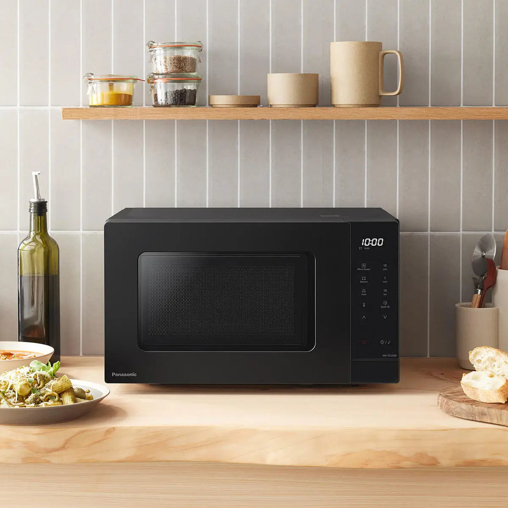 PANASONIC - 20L 800W Compact Microwave Oven Black - NN-ST22QMBPQ - Kitchenary
