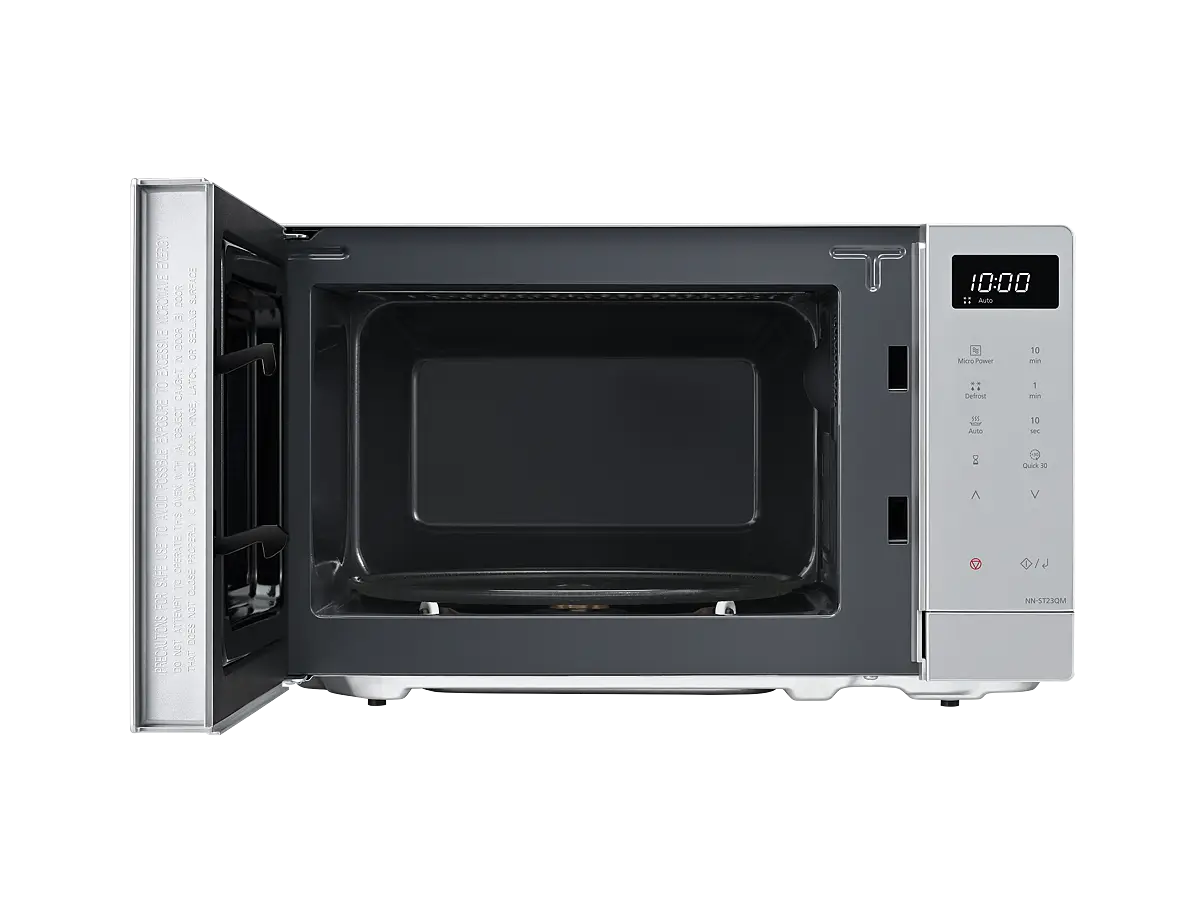 PANASONIC - 20L 800W Compact Microwave Oven Silver - NN-ST23QMBPQ - Kitchenary