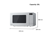 PANASONIC - 20L 800W Compact Microwave Oven Silver - NN-ST23QMBPQ - Kitchenary