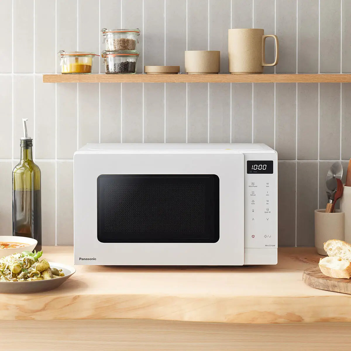 PANASONIC - 20L 800W Compact Microwave Oven White - NN-ST21QWBPQ - Kitchenary