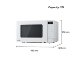 PANASONIC - 20L 800W Compact Microwave Oven White - NN-ST21QWBPQ - Kitchenary