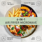 PANASONIC - 27L 1000W 4-in-1 Combi Inverter Microwave Oven Silver - NN-CT57RMBPQ - Kitchenary