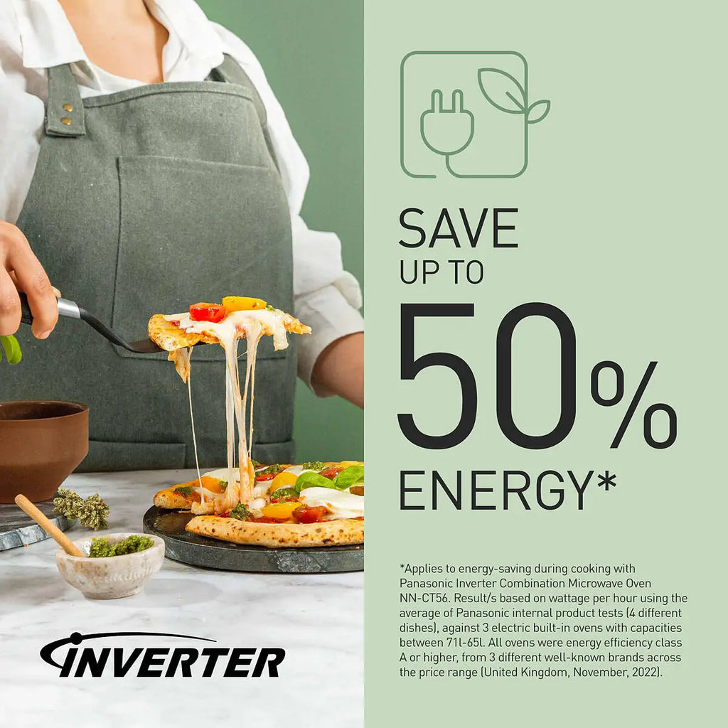 PANASONIC - 27L 1000W Combination Inverter Microwave Black - NN-CT56JBBPQ - Kitchenary