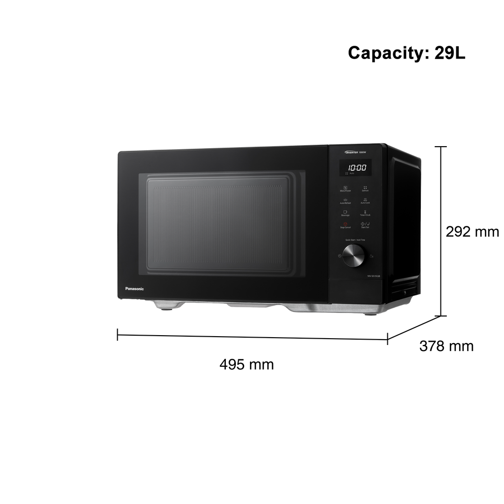 PANASONIC - 29L 1000W Inverter Solo Microwave - NN-SD35QBBPQ - Kitchenary