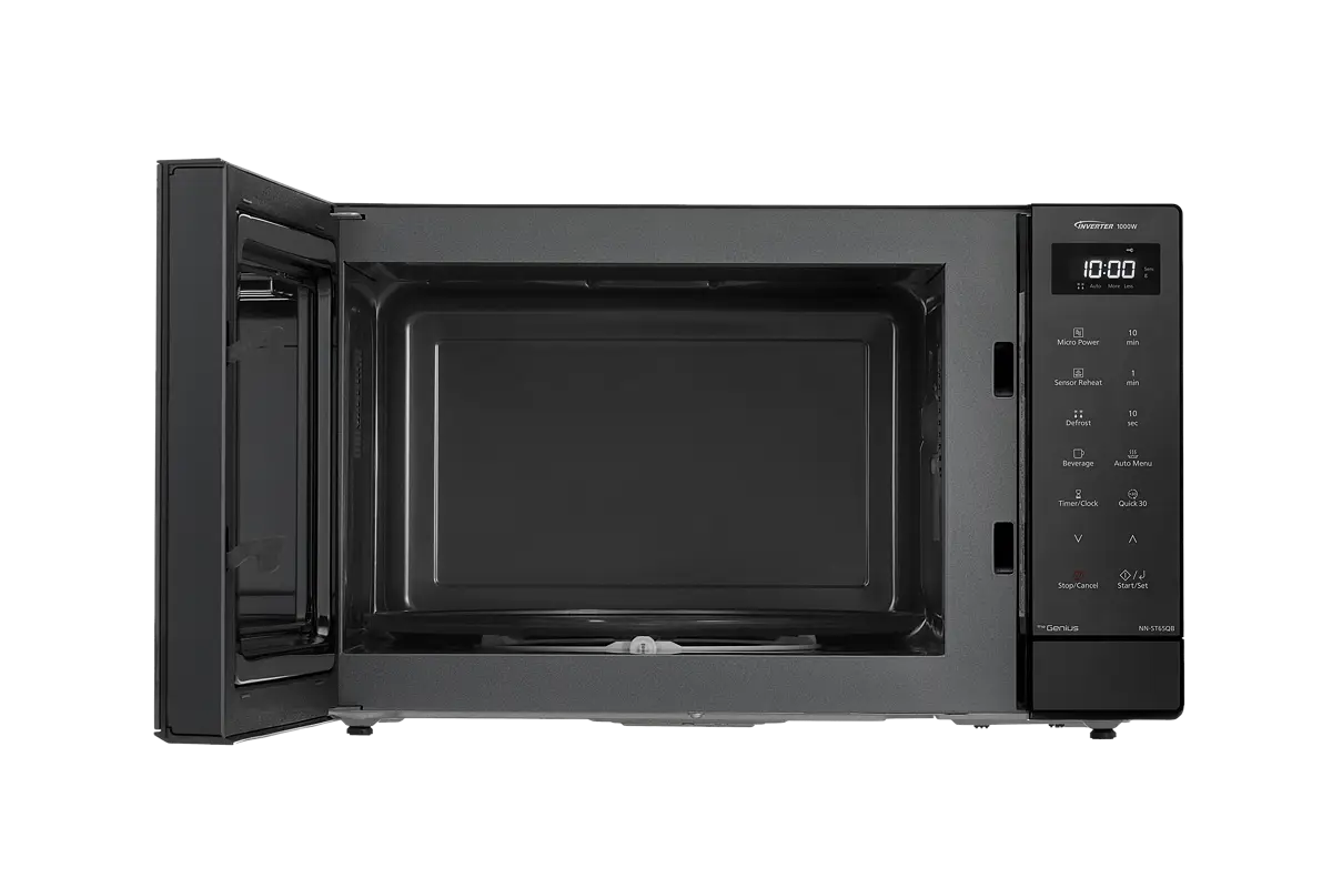 PANASONIC - 32L 1000W Solo Inverter Microwave Black - NN-ST65QBBPQ - Kitchenary