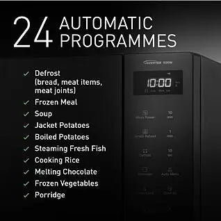 PANASONIC - 32L 1000W Solo Inverter Microwave Black - NN-ST65QBBPQ - Kitchenary