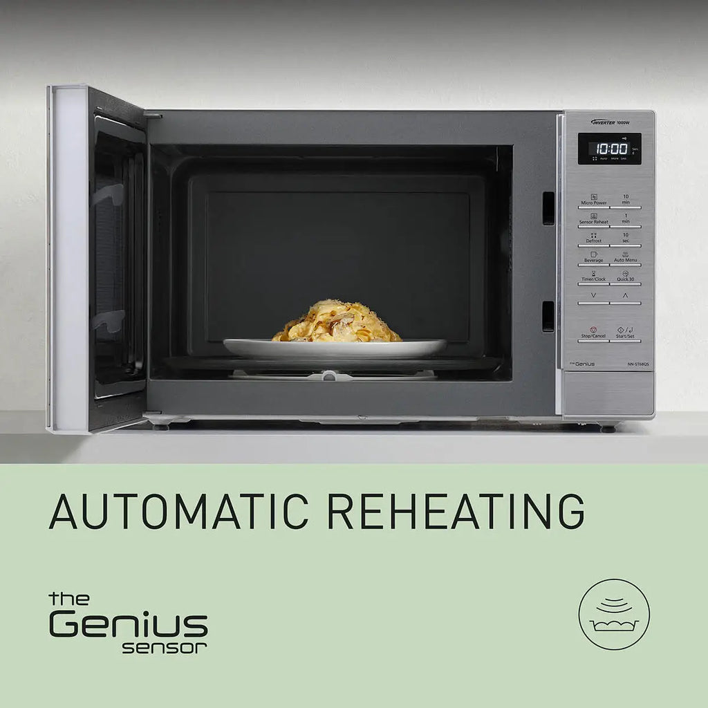 PANASONIC - 32L 1000W Solo Inverter Microwave Silver - NN-ST68QSBPQ - Kitchenary