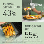 PANASONIC - 34L 1000W 4-in-1 Combi Microwave Oven with Air Fry Function - NN-CD88QSBPQ - Kitchenary
