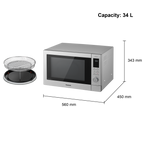 PANASONIC - 34L 1000W 4-in-1 Combi Microwave Oven with Air Fry Function - NN-CD88QSBPQ - Kitchenary