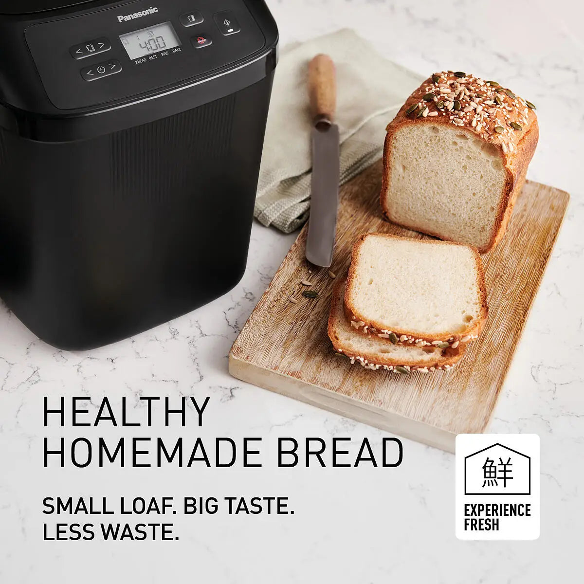 PANASONIC - Automatic Mini Breadmaker - Black - SD-PN100KXC - Kitchenary