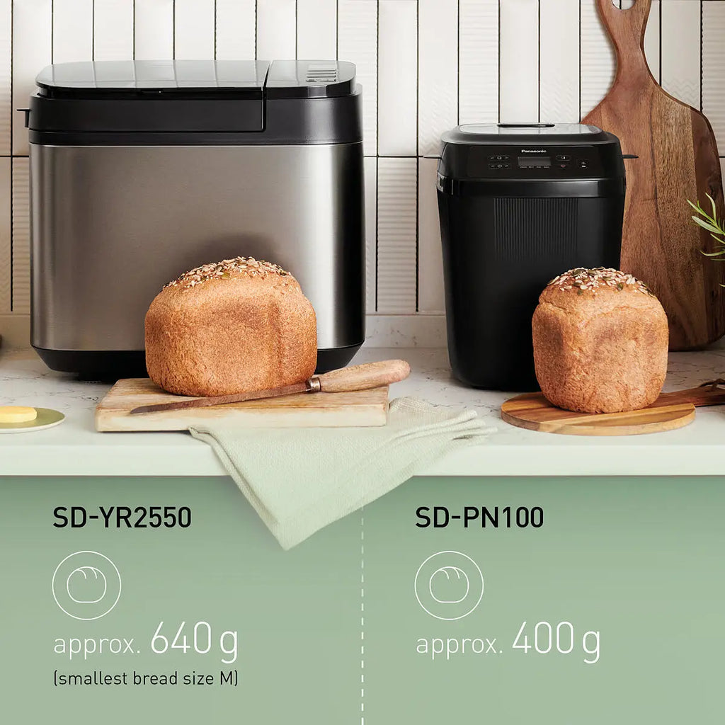 PANASONIC - Automatic Mini Breadmaker - Black - SD-PN100KXC - Kitchenary