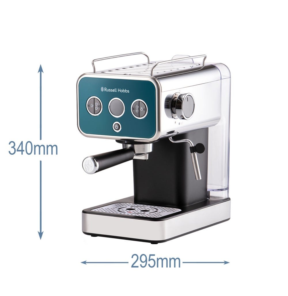RUSSELL HOBBS - Distinctions Espresso Machine - Ocean Blue - 26451 - Kitchenary