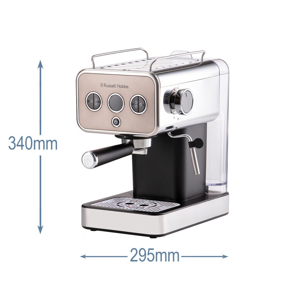 RUSSELL HOBBS - Distinctions Espresso Machine - Titanium - 26452 - Kitchenary