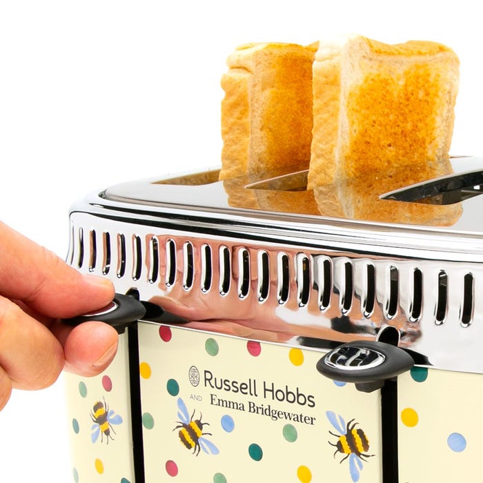 RUSSELL HOBBS - Emma Bridgewater Bumblebee & Polka Dot 4 Slice Toaster - 27250 - Kitchenary