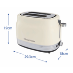 RUSSELL HOBBS - Hanley 2 Slice Toaster - Jasmine - 28650 - Kitchenary
